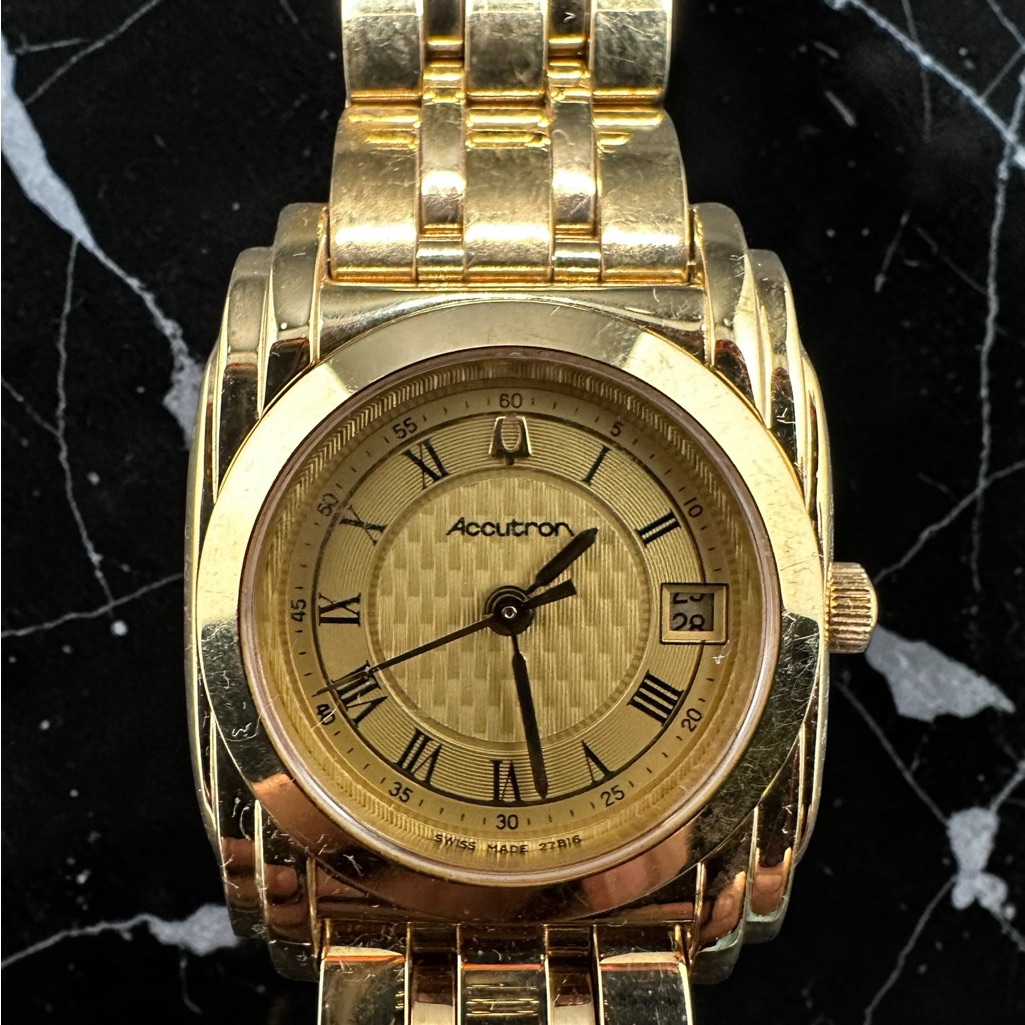 Bulova Accutron Gold Tone Women’s Bracelet Watch - Unused. New, Old Stock.